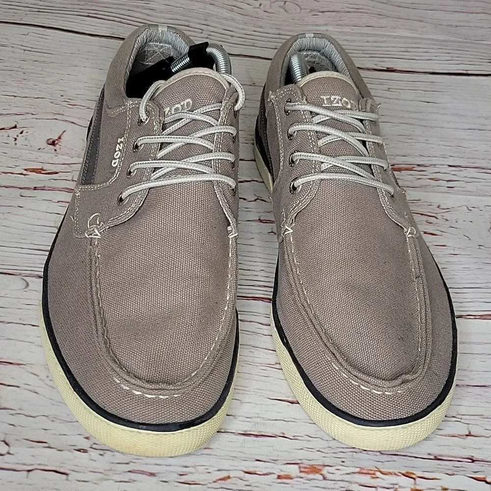 IZOD OASIS Men's Linen Taupe Casual Shoes Size 11